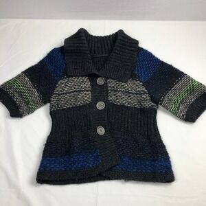 Free People Knit Large Button Down Sweater